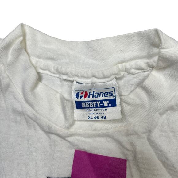 Vintage 90s Gantos Fashion Promo Tee T-Shirt Single Stitch White Adult XL - Picture 7 of 8